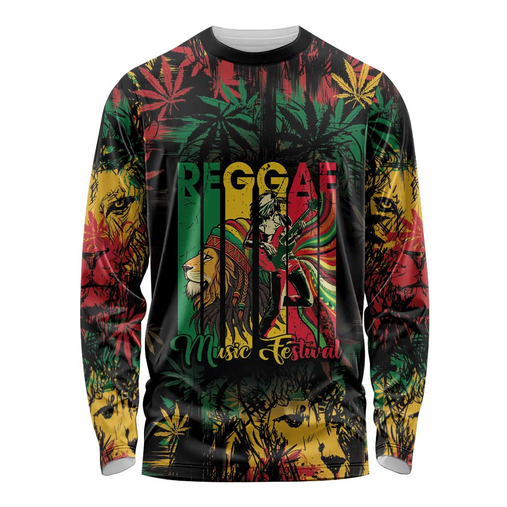 Jamaica Reggae Festival Long Sleeve Shirt One Love Rastafari Culture - Wonder Print Shop