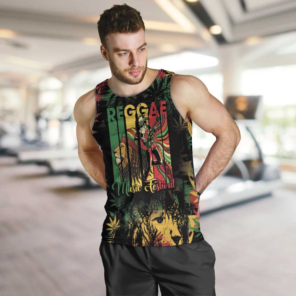 Jamaica Reggae Festival Men Tank Top One Love Rastafari Culture - Wonder Print Shop