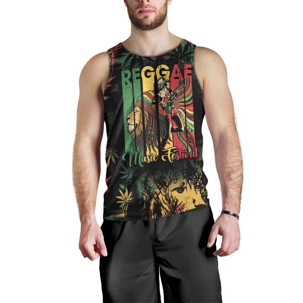 Jamaica Reggae Festival Men Tank Top One Love Rastafari Culture - Wonder Print Shop