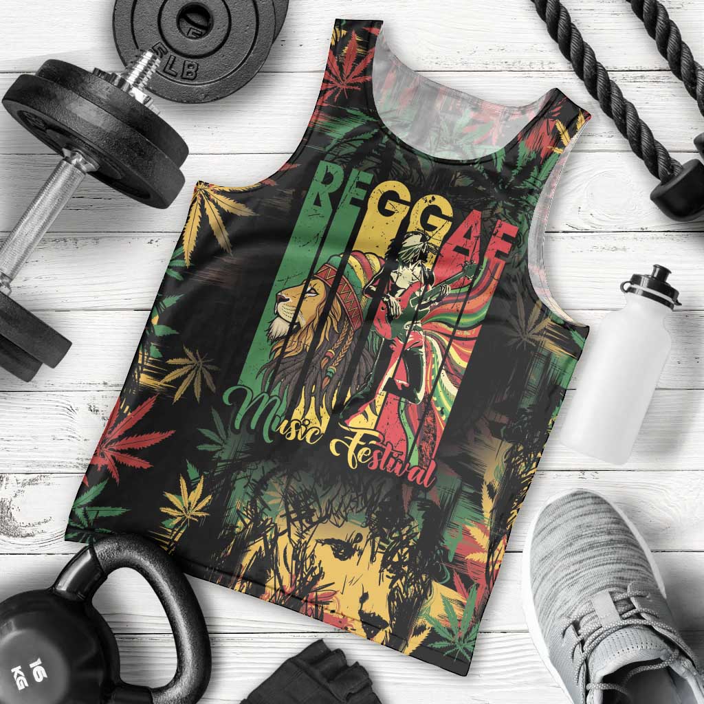 Jamaica Reggae Festival Men Tank Top One Love Rastafari Culture - Wonder Print Shop