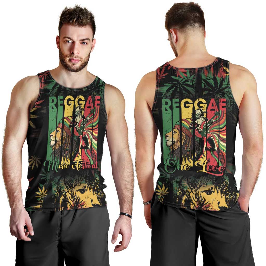 Jamaica Reggae Festival Men Tank Top One Love Rastafari Culture - Wonder Print Shop
