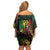 Jamaica Reggae Festival Off Shoulder Short Dress One Love Rastafari Culture - Wonder Print Shop