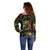 Jamaica Reggae Festival Off Shoulder Sweater One Love Rastafari Culture - Wonder Print Shop