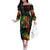 Jamaica Reggae Festival Off The Shoulder Long Sleeve Dress One Love Rastafari Culture - Wonder Print Shop