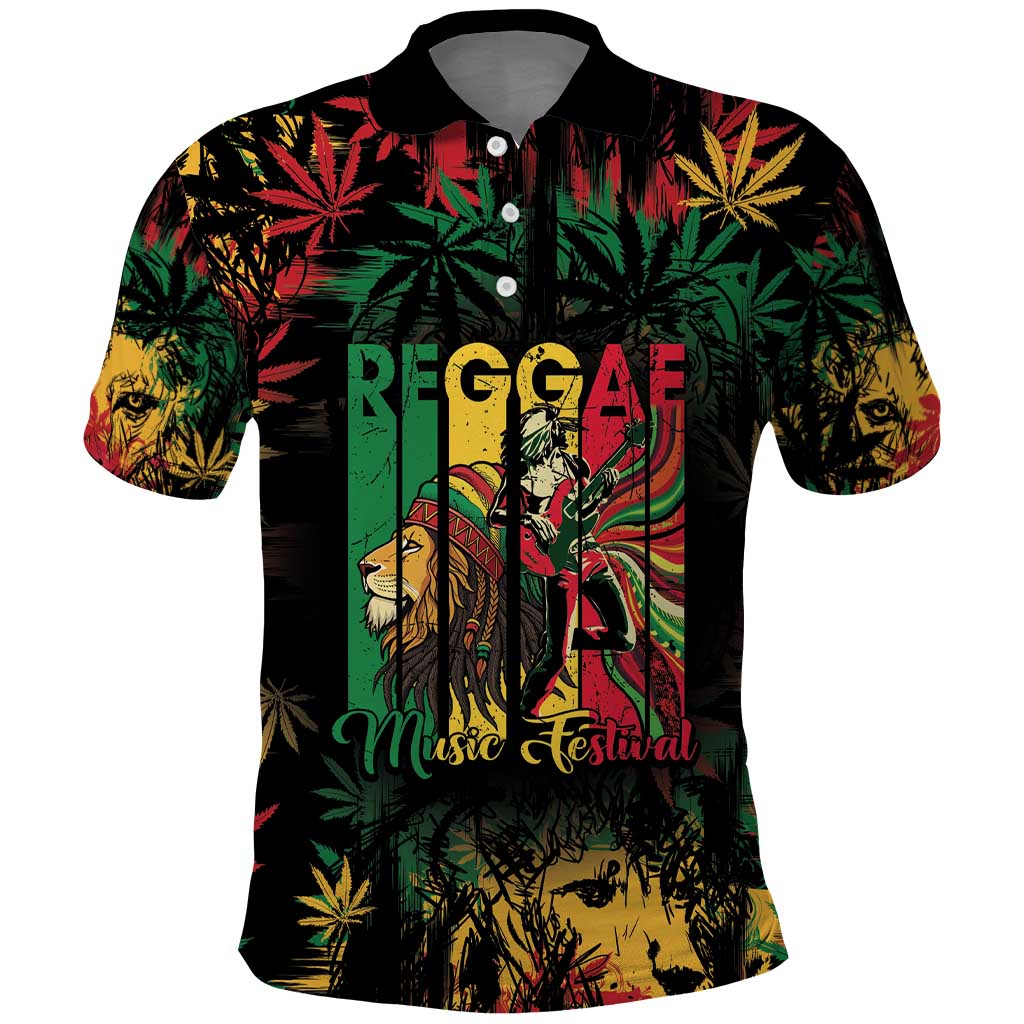 Jamaica Reggae Festival Polo Shirt One Love Rastafari Culture - Wonder Print Shop