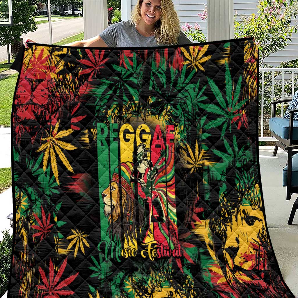 Jamaica Reggae Festival Quilt One Love Rastafari Culture - Wonder Print Shop