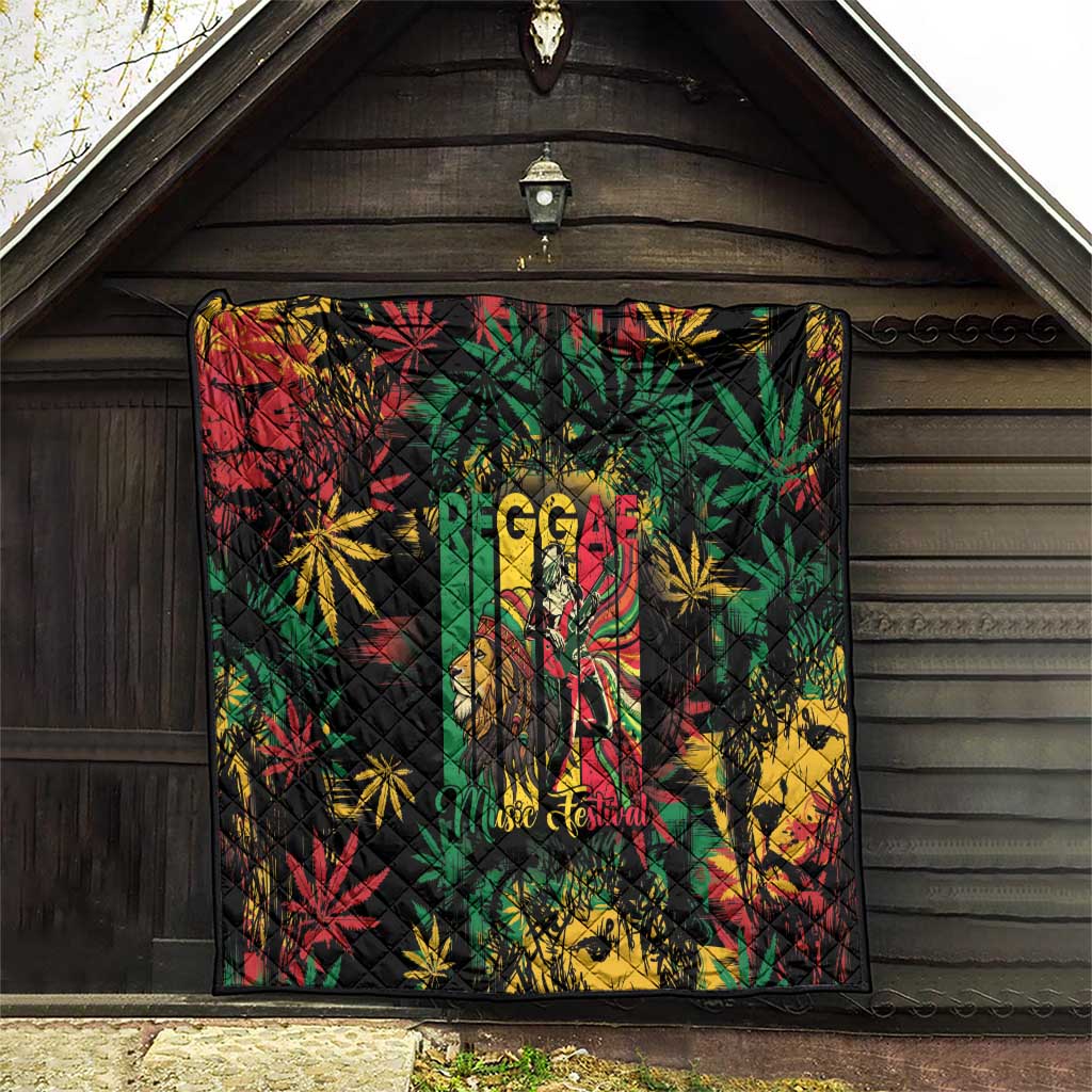 Jamaica Reggae Festival Quilt One Love Rastafari Culture - Wonder Print Shop