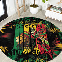 Jamaica Reggae Festival Round Carpet One Love Rastafari Culture - Wonder Print Shop
