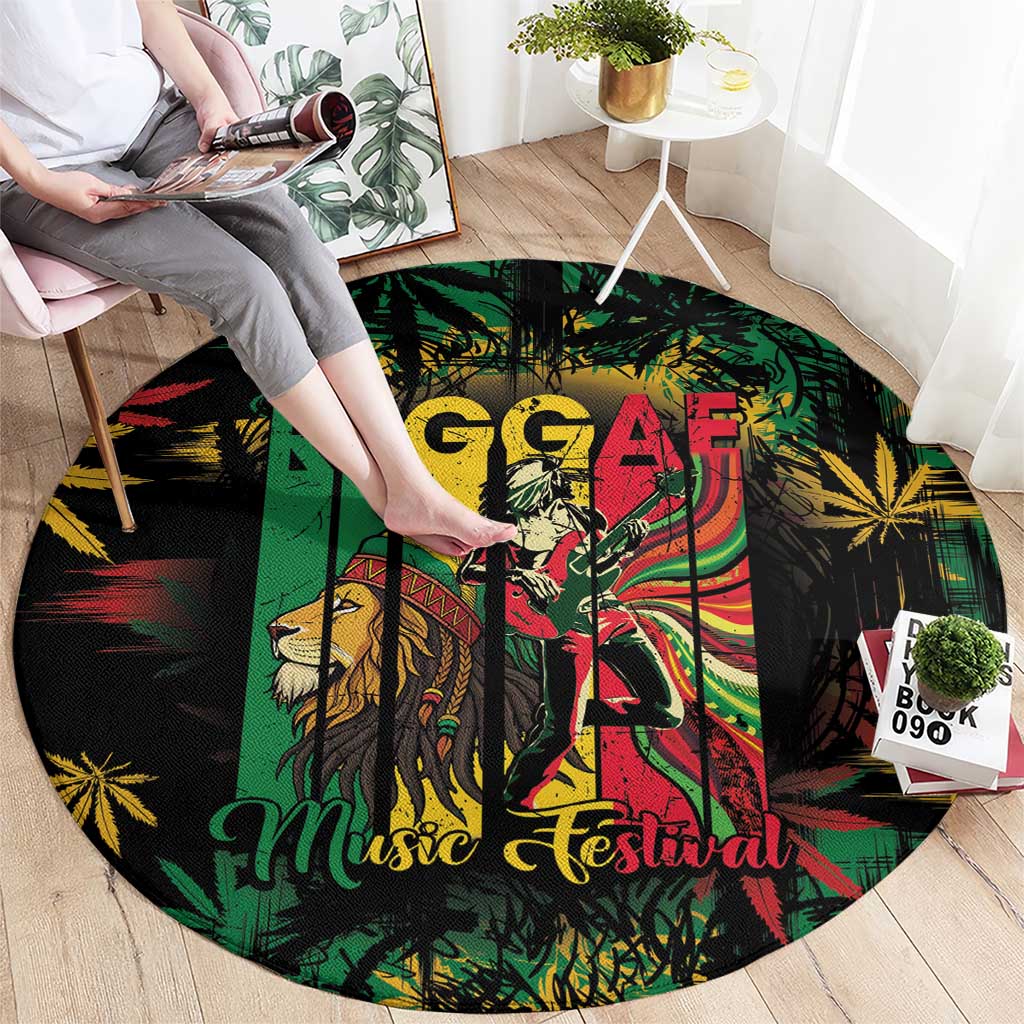 Jamaica Reggae Festival Round Carpet One Love Rastafari Culture - Wonder Print Shop