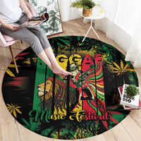 Jamaica Reggae Festival Round Carpet One Love Rastafari Culture - Wonder Print Shop