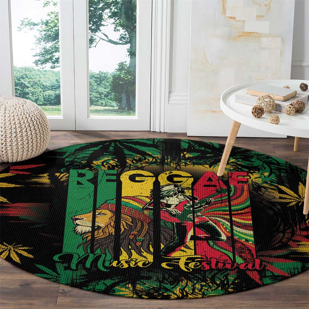 Jamaica Reggae Festival Round Carpet One Love Rastafari Culture - Wonder Print Shop