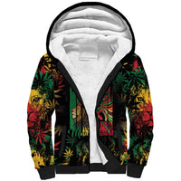 Jamaica Reggae Festival Sherpa Hoodie One Love Rastafari Culture - Wonder Print Shop