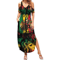 Jamaica Reggae Festival Summer Maxi Dress One Love Rastafari Culture - Wonder Print Shop