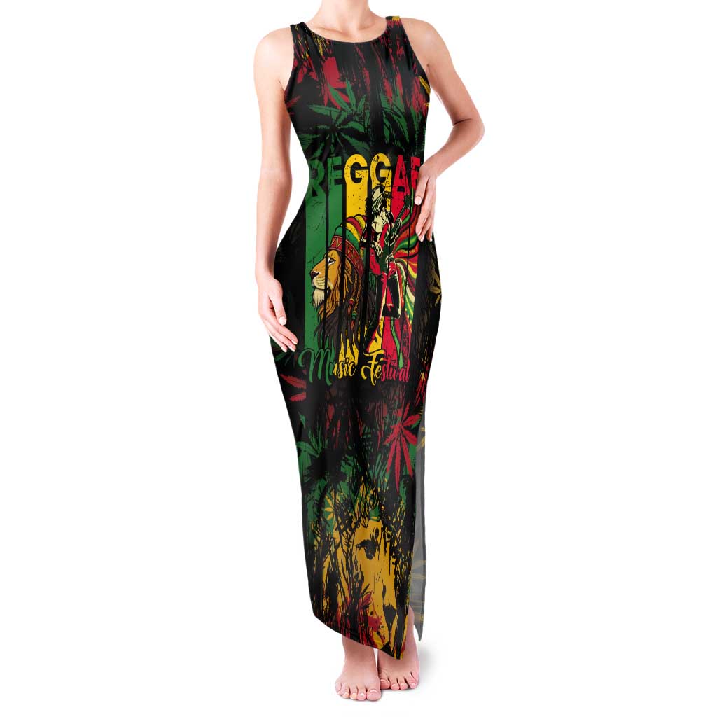 Jamaica Reggae Festival Tank Maxi Dress One Love Rastafari Culture - Wonder Print Shop