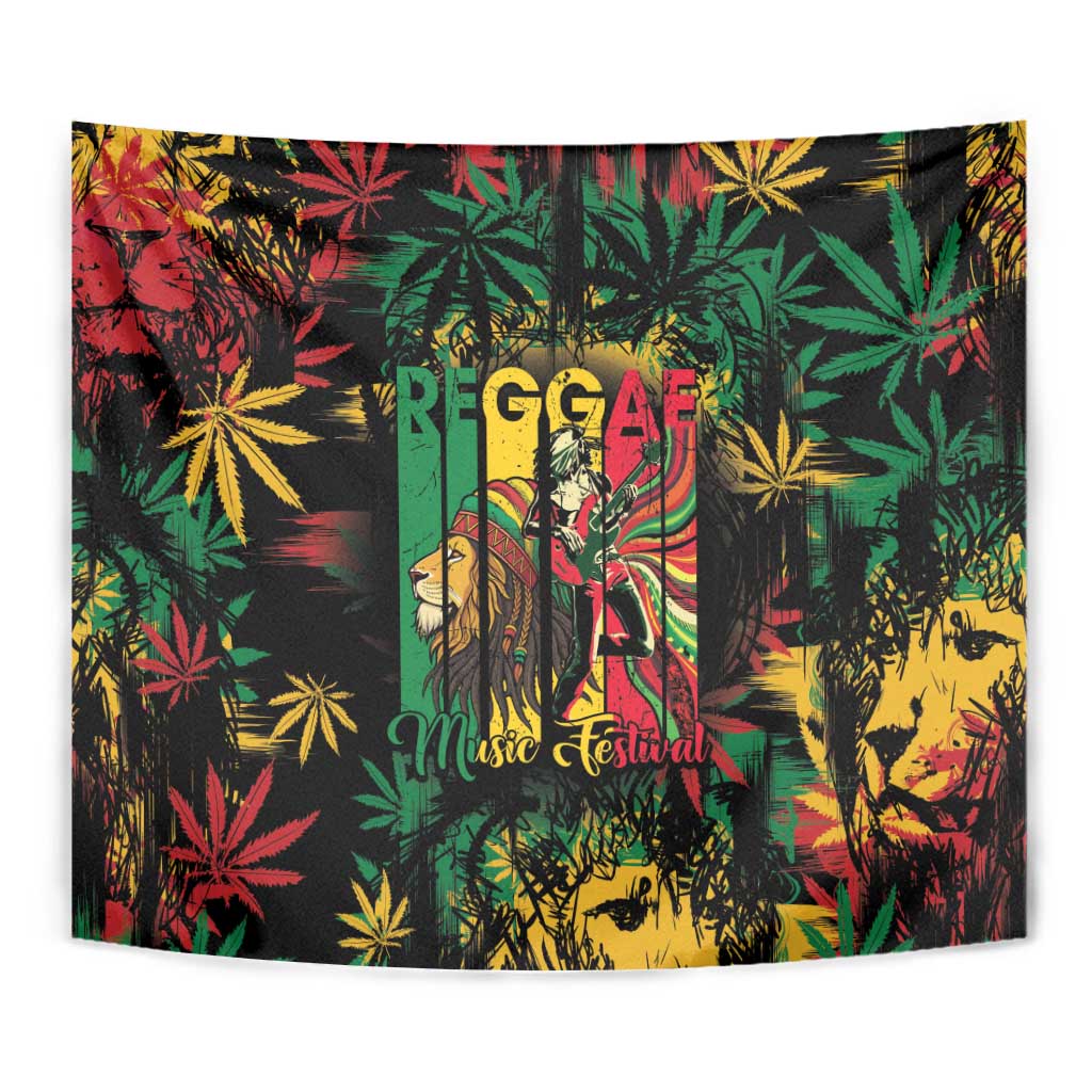 Jamaica Reggae Festival Tapestry One Love Rastafari Culture - Wonder Print Shop