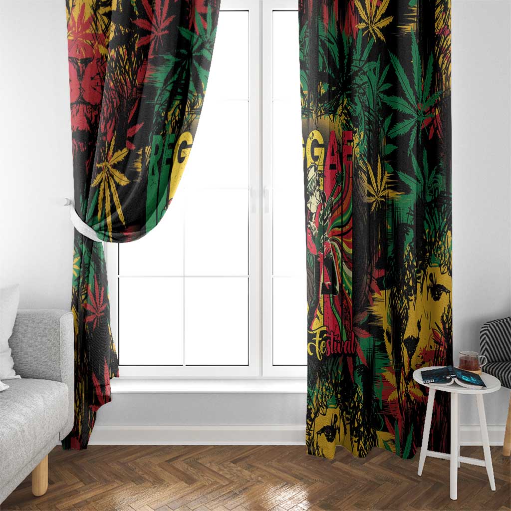 Jamaica Reggae Festival Window Curtain One Love Rastafari Culture - Wonder Print Shop