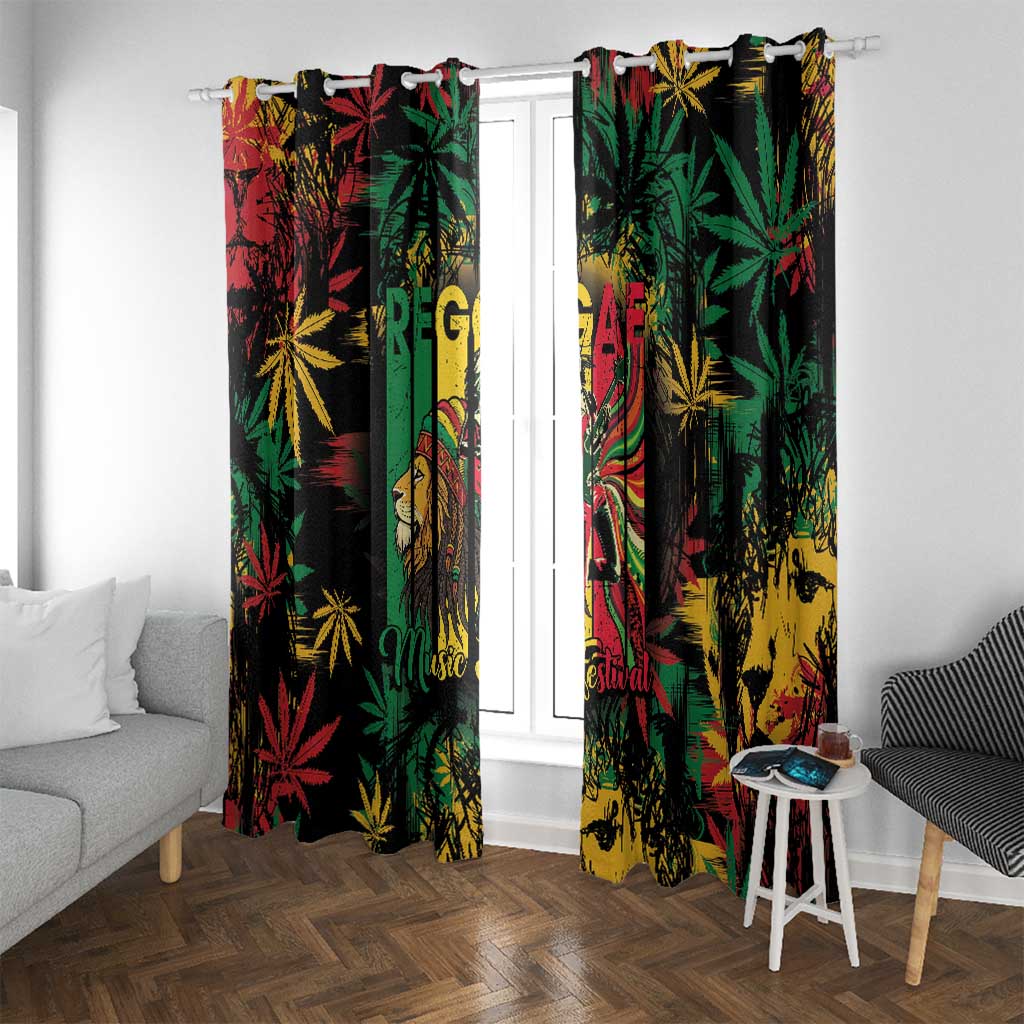 Jamaica Reggae Festival Window Curtain One Love Rastafari Culture - Wonder Print Shop