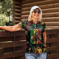 Jamaica Reggae Festival Women Polo Shirt One Love Rastafari Culture - Wonder Print Shop