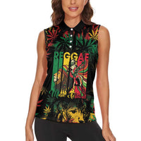 Jamaica Reggae Festival Women Sleeveless Polo Shirt One Love Rastafari Culture - Wonder Print Shop