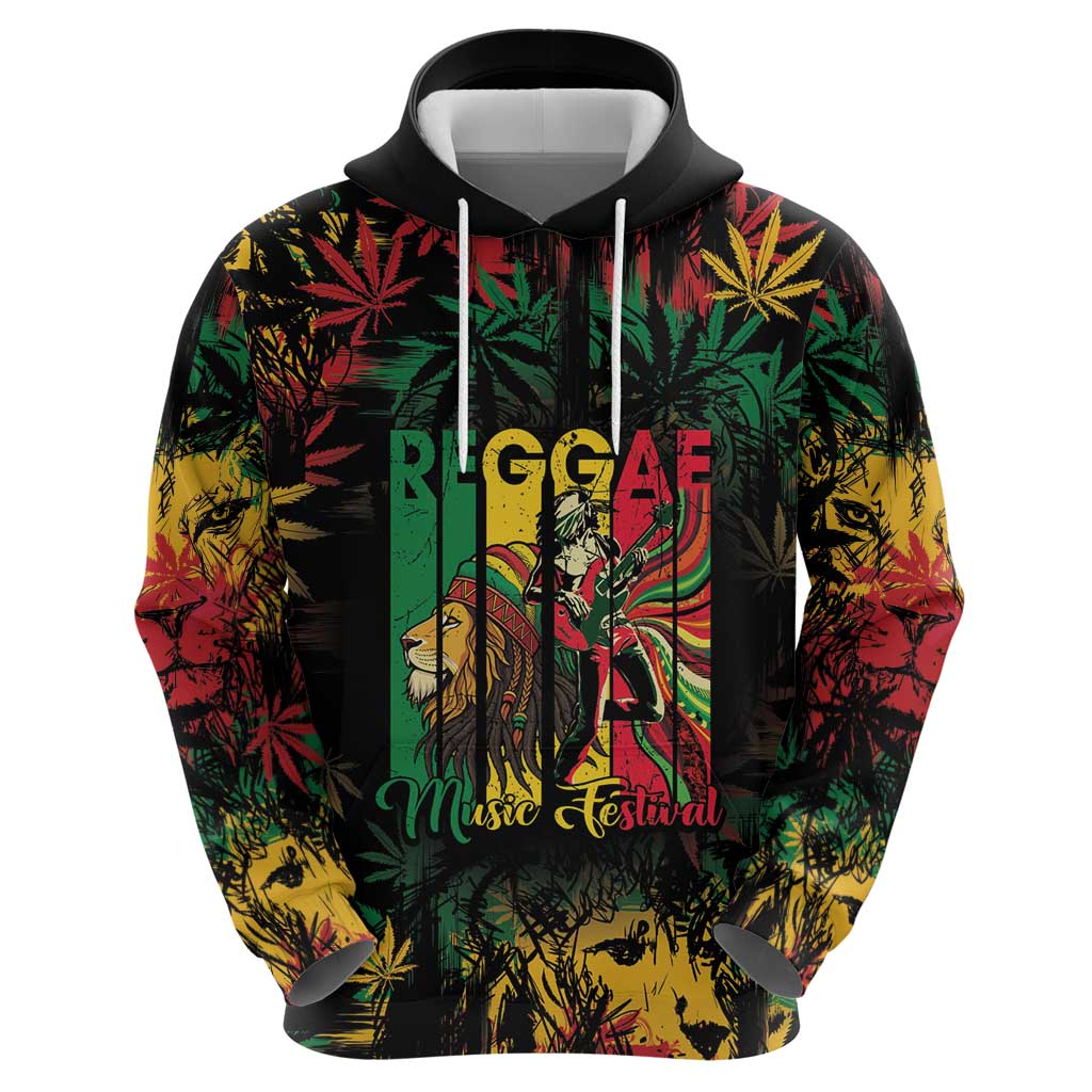 Jamaica Reggae Festival Zip Hoodie One Love Rastafari Culture - Wonder Print Shop