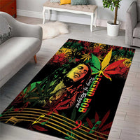 King Of Reggae Legend Bob Area Rug Rasta Cannabis - Wonder Print Shop