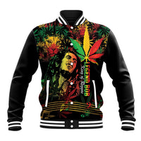 King Of Reggae Legend Bob Baseball Jacket Rasta Cannabis - Wonder Print Shop