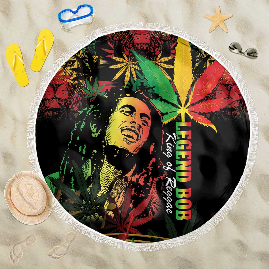 King Of Reggae Legend Bob Beach Blanket Rasta Cannabis - Wonder Print Shop