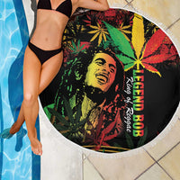King Of Reggae Legend Bob Beach Blanket Rasta Cannabis - Wonder Print Shop