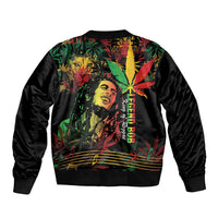 King Of Reggae Legend Bob Bomber Jacket Rasta Cannabis - Wonder Print Shop