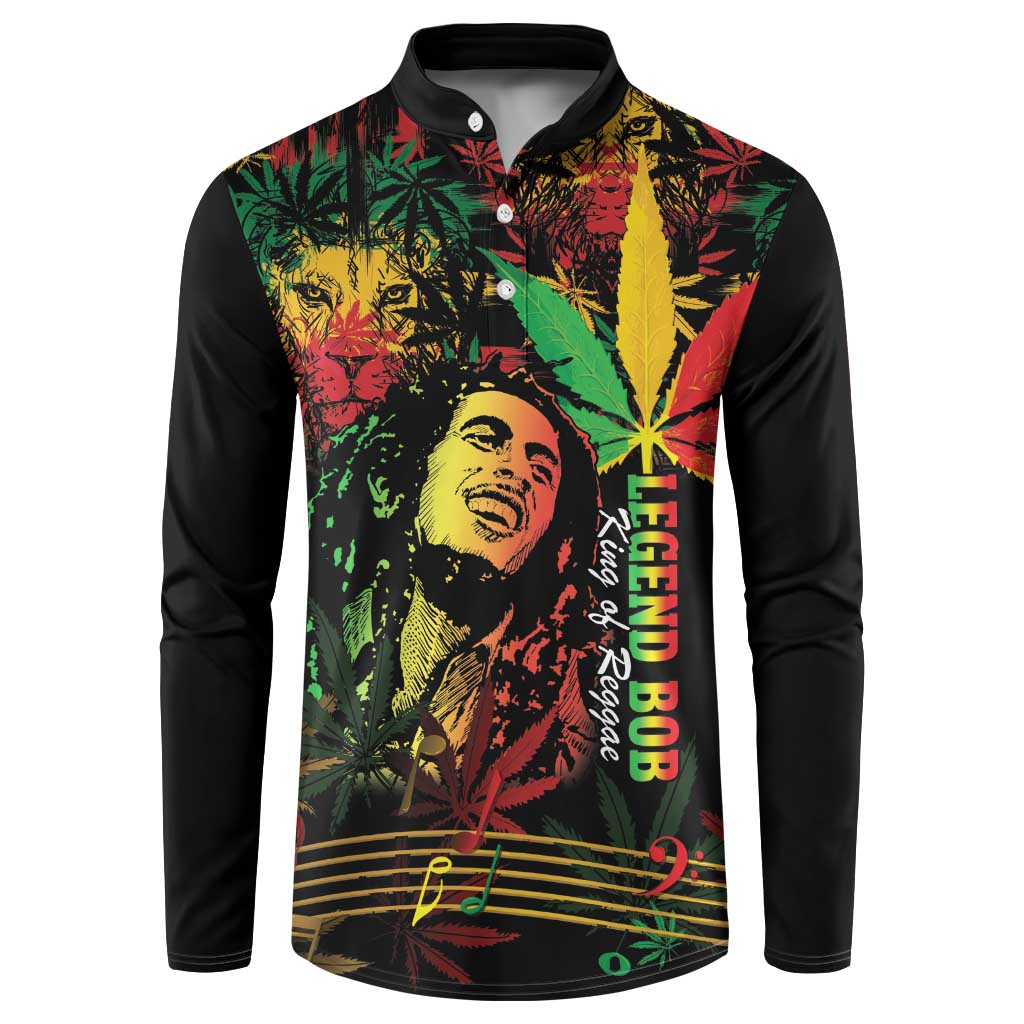 King Of Reggae Legend Bob Button Sweatshirt Rasta Cannabis - Wonder Print Shop