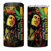 King Of Reggae Legend Bob 4 in 1 Can Cooler Tumbler Rasta Cannabis - Wonder Print Shop
