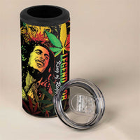 King Of Reggae Legend Bob 4 in 1 Can Cooler Tumbler Rasta Cannabis - Wonder Print Shop