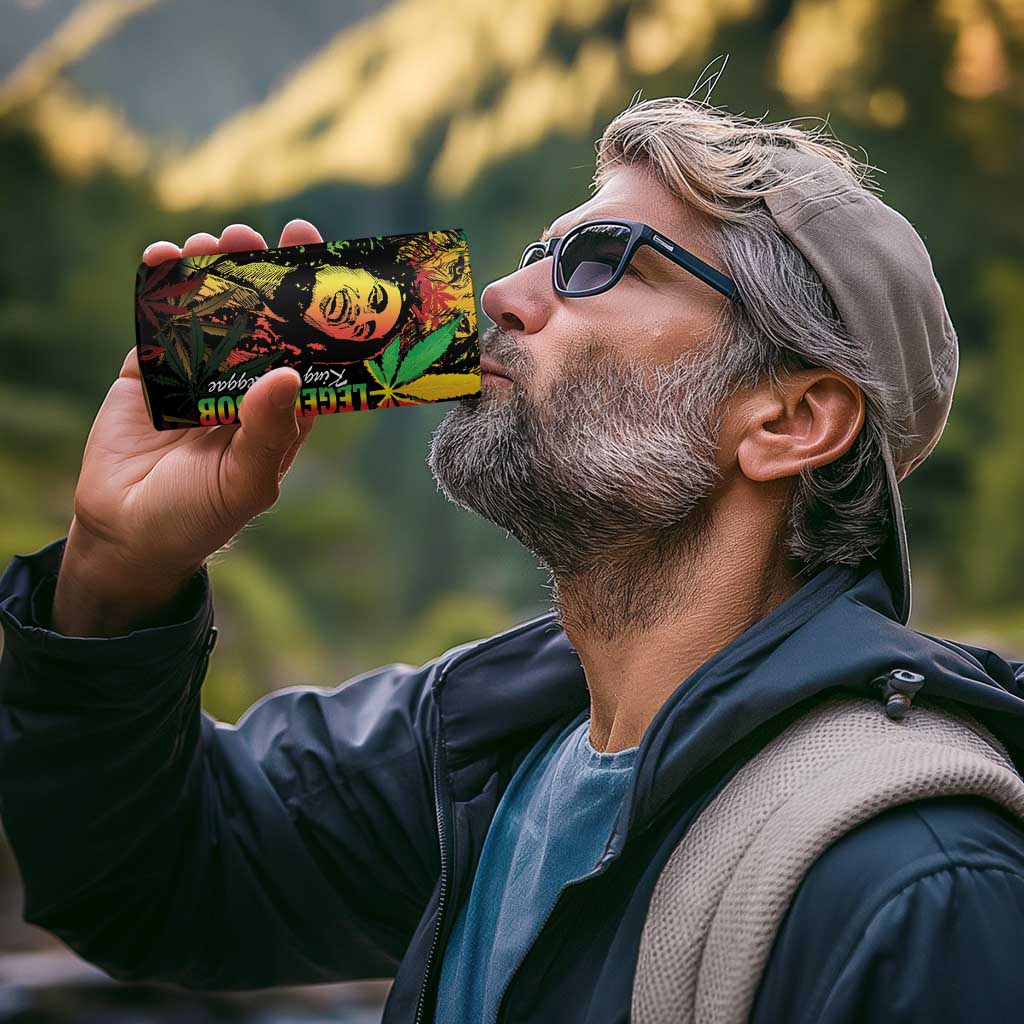 King Of Reggae Legend Bob 4 in 1 Can Cooler Tumbler Rasta Cannabis - Wonder Print Shop