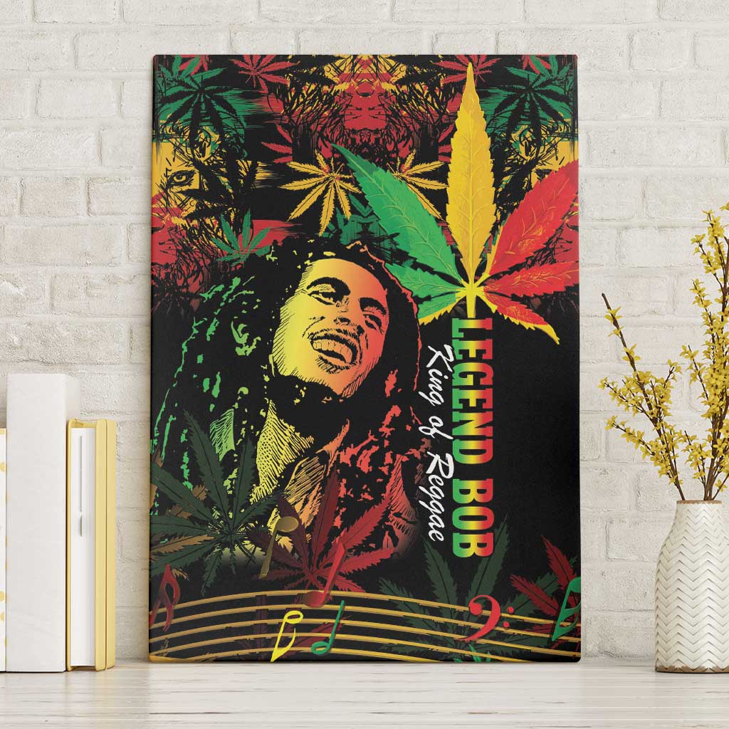 King Of Reggae Legend Bob Canvas Wall Art Rasta Cannabis - Wonder Print Shop