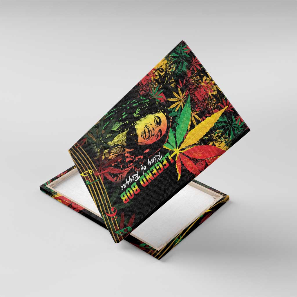 King Of Reggae Legend Bob Canvas Wall Art Rasta Cannabis - Wonder Print Shop