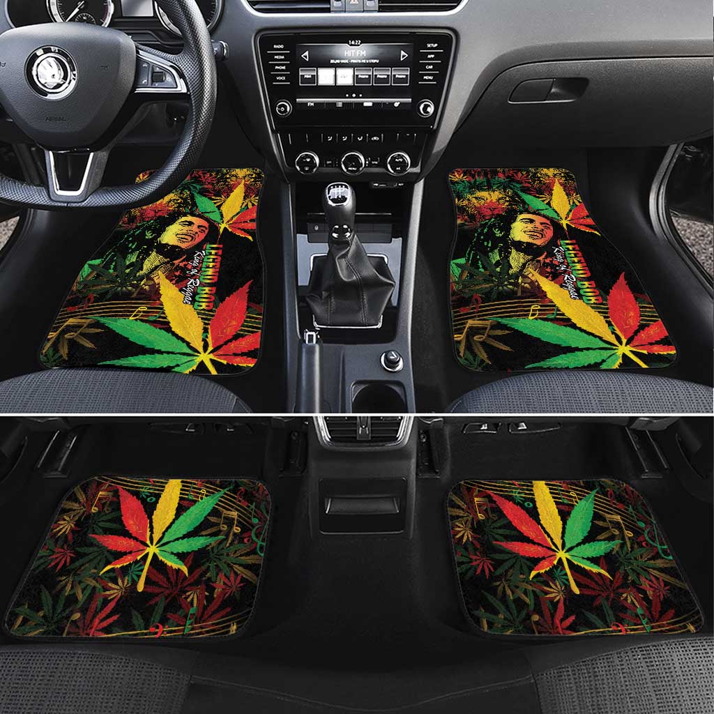 King Of Reggae Legend Bob Car Mats Rasta Cannabis - Wonder Print Shop