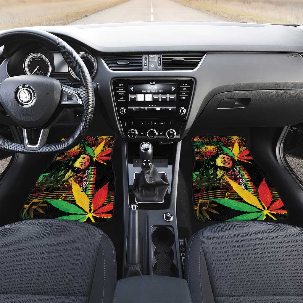 King Of Reggae Legend Bob Car Mats Rasta Cannabis - Wonder Print Shop