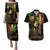 King Of Reggae Legend Bob Couples Matching Puletasi and Hawaiian Shirt Rasta Cannabis - Wonder Print Shop
