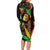 King Of Reggae Legend Bob Family Matching Long Sleeve Bodycon Dress and Hawaiian Shirt Rasta Cannabis - Wonder Print Shop
