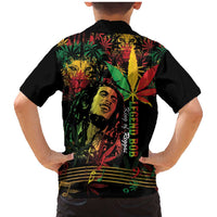 King Of Reggae Legend Bob Family Matching Mermaid Dress and Hawaiian Shirt Rasta Cannabis - Wonder Print Shop