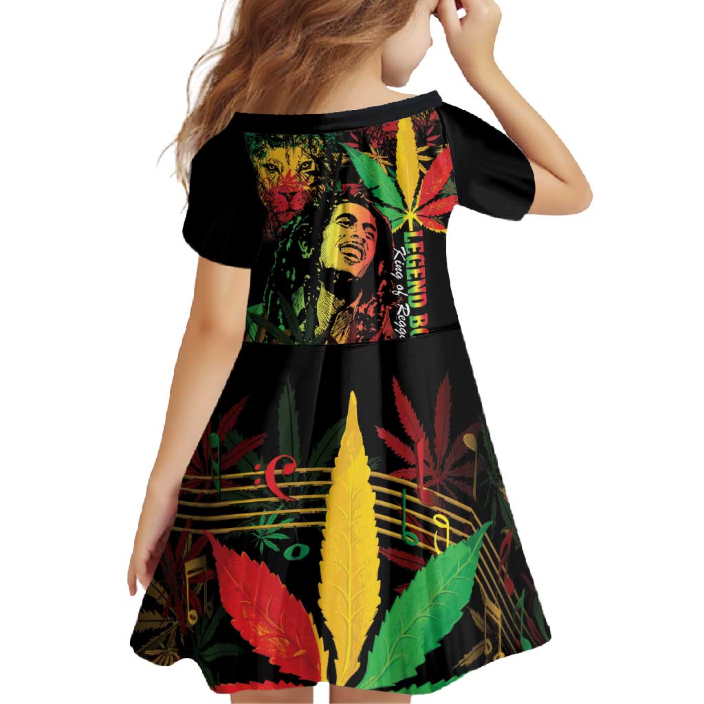 King Of Reggae Legend Bob Family Matching Mermaid Dress and Hawaiian Shirt Rasta Cannabis - Wonder Print Shop