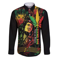King Of Reggae Legend Bob Family Matching Mermaid Dress and Hawaiian Shirt Rasta Cannabis - Wonder Print Shop
