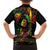 King Of Reggae Legend Bob Family Matching Off The Shoulder Long Sleeve Dress and Hawaiian Shirt Rasta Cannabis - Wonder Print Shop