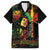 King Of Reggae Legend Bob Family Matching Off The Shoulder Long Sleeve Dress and Hawaiian Shirt Rasta Cannabis - Wonder Print Shop