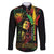 King Of Reggae Legend Bob Family Matching Off The Shoulder Long Sleeve Dress and Hawaiian Shirt Rasta Cannabis - Wonder Print Shop