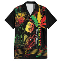 King Of Reggae Legend Bob Family Matching Off Shoulder Maxi Dress and Hawaiian Shirt Rasta Cannabis - Wonder Print Shop