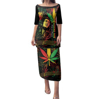 King Of Reggae Legend Bob Family Matching Puletasi and Hawaiian Shirt Rasta Cannabis - Wonder Print Shop