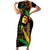 King Of Reggae Legend Bob Family Matching Short Sleeve Bodycon Dress and Hawaiian Shirt Rasta Cannabis - Wonder Print Shop