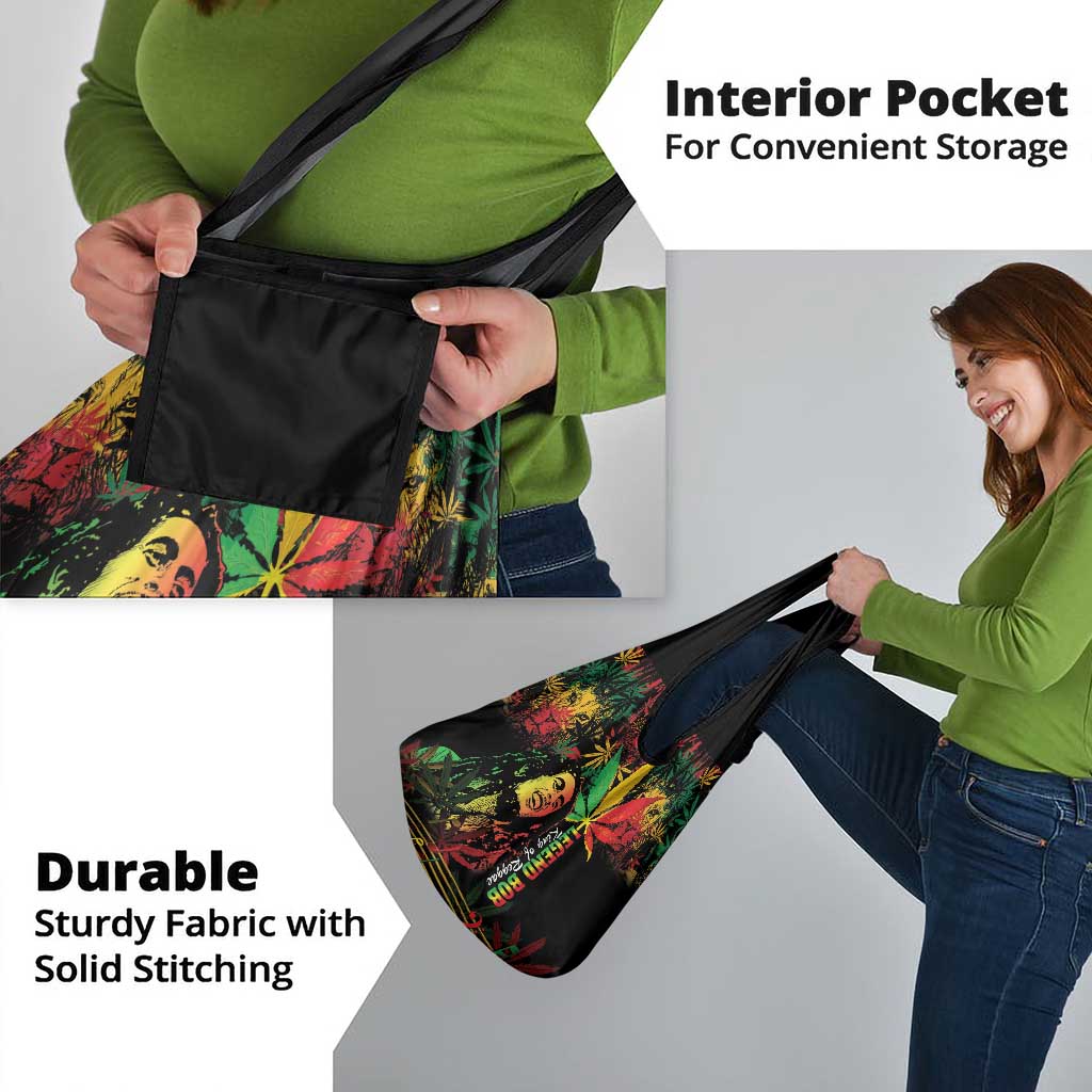 King Of Reggae Legend Bob Grocery Bag Rasta Cannabis - Wonder Print Shop