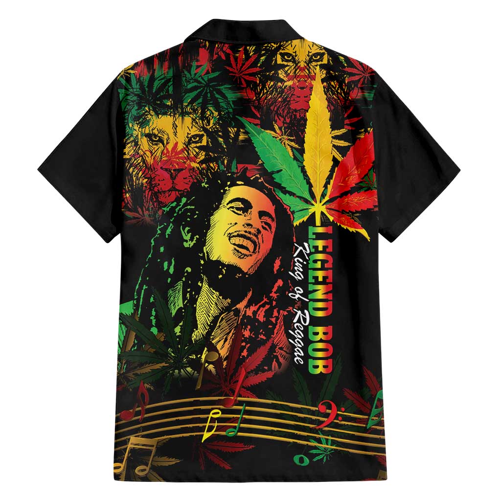 King Of Reggae Legend Bob Hawaiian Shirt Rasta Cannabis - Wonder Print Shop